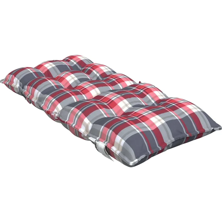 vidaXL Niedriglehner-Auflagen 6 Stk. Rot Karomuster Oxford-Gewebe 377712 – Bild 6