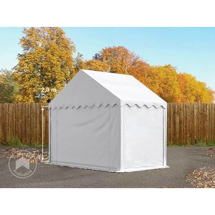 TOOLPORT Lagerzelt 3x2 m Zelthalle Unterstand Weidezelt PVC Plane 700 N wasserdicht in weiß