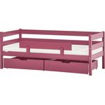 BUNDLE Hoppekids ECO Comfort Juniorbett 70x160 cm in Baroque Rose (Pink) mit Schubkästen, extra Rausfallschutz und ECO Dream Matratze