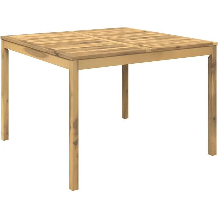 vidaXL Gartentisch LAREN Weiß gewaschen 110 x 108,5 x 75 cm 901713 – Bild 2