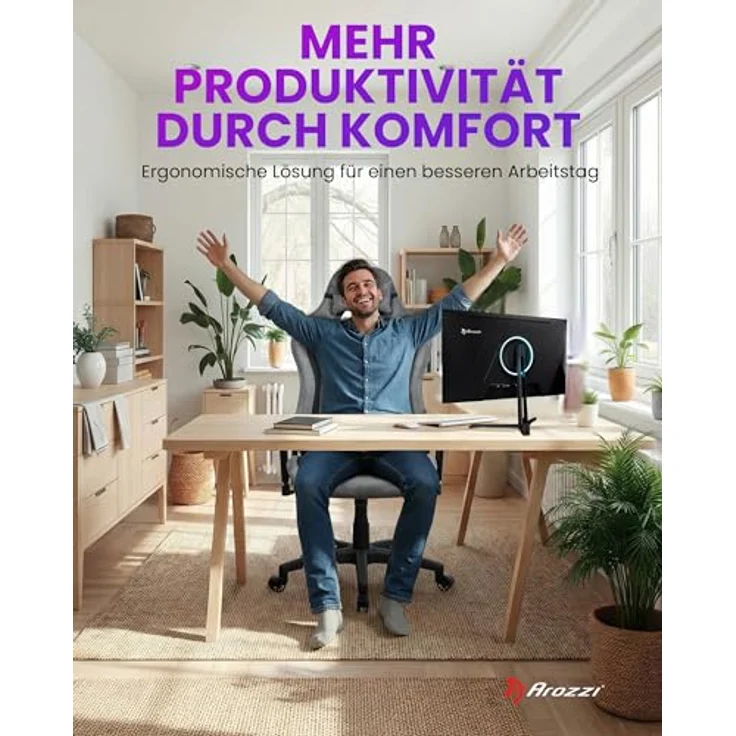 Arozzi Torretta Supersoft, ergonomischer Gaming Stuhl mit 3D Armlehnen, 165° Rückenlehne und bis zu 120 kg Belastbarkeit, anthracite – Bild 8