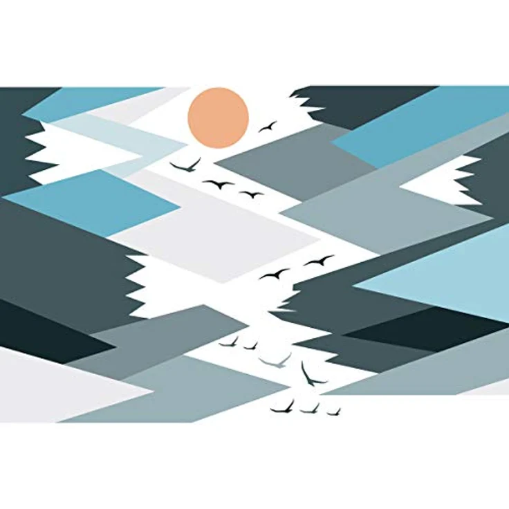 Ambiance-Aufkleber Skandinavische Parka Mountains Wandtattoos, DIY-Wohnkultur, abziehbare Aufkleber zum Abziehen und Aufkleben, wasserdichte und selbstklebende Wandkunst - 60 x 115 cm – Bild 5