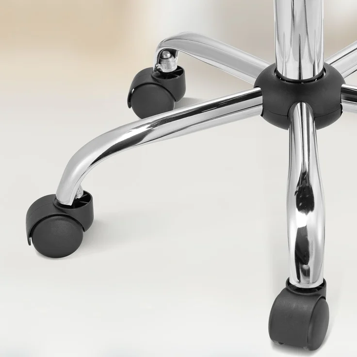 CASARIA® Rollhocker mit Lehne, höhenverstellbar, 2er-Set, weiß – Bild 9