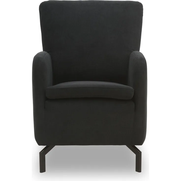 DOMO Collection Dallas, Sessel, Microfaser schwarz, 68 cm