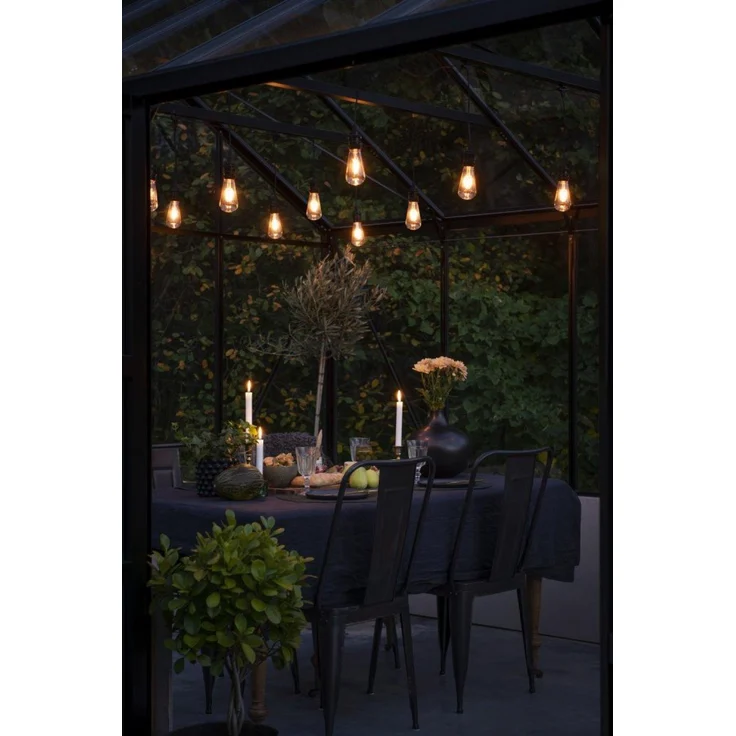 KONSTSMIDE No. 2365-800 LED globe Party Lichterkette retro Design birnenförmig dimmbar IP44 – Bild 7