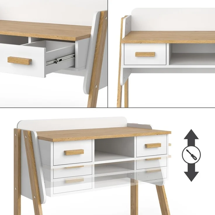 Schreibtisch Malia Weiß 97 x 51 cm Vitalispa – Bild 6