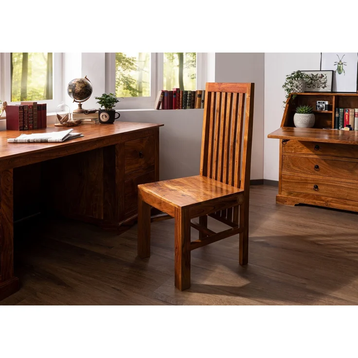 Stuhl Akazie 45x46x110 honig lackiert OXFORD #25 – Bild 7