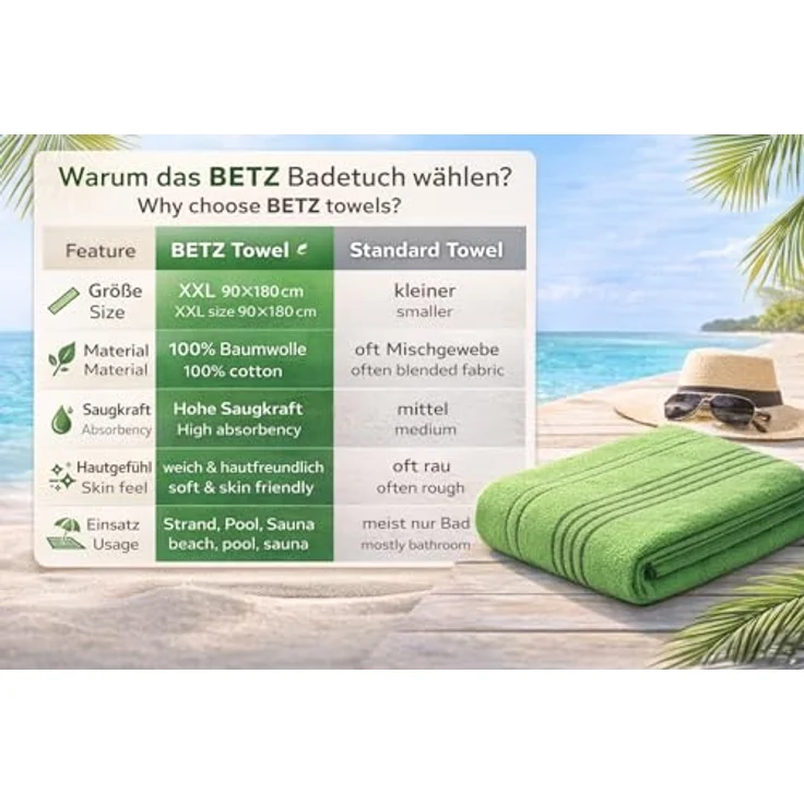 Betz Strandtuch Betz XXL Badetuch LINES Saunahandtuch Liegetuch 90x180 cm, 100% Baumwolle – Bild 9
