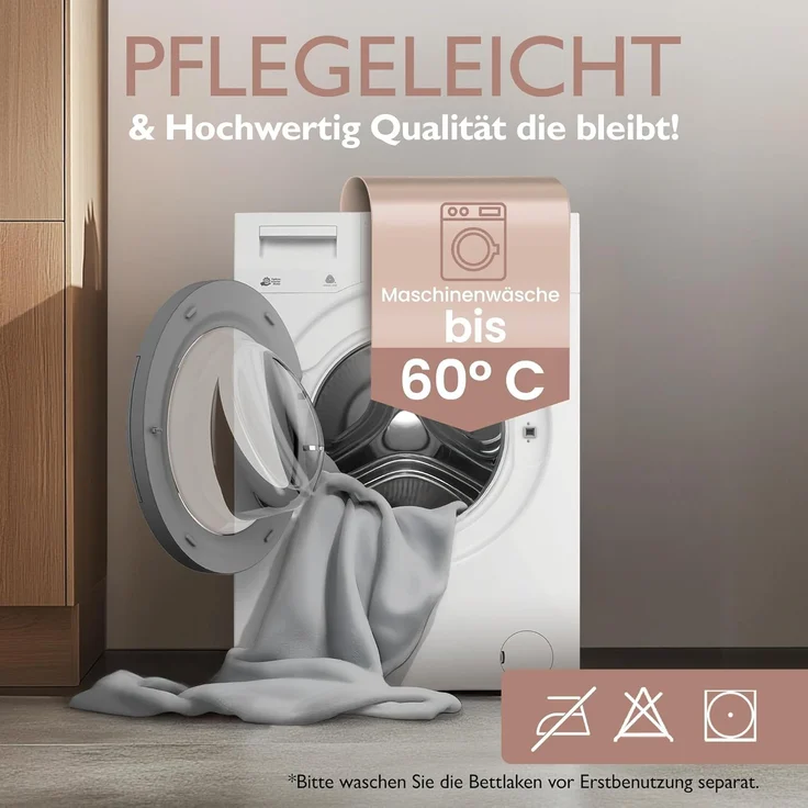 leevitex® Spannbettlaken für kalte Nächte – angenehm weich, passgenau, farbstark & pflegeleicht, Gummizug: Rundum – Bild 6