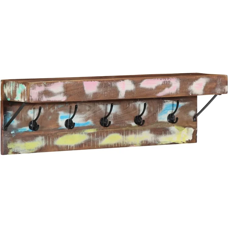 vidaXL Garderobenständer 73 x 19 x 23 cm Mehrfarbig Massivholz Altholz 4102747 – Bild 3