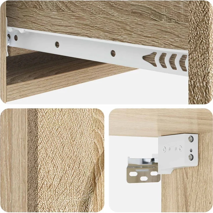 vidaXL Wandmontierter Beistelltisch Sonoma-Eiche 87,5 x 34,5 x 17 cm 898157 – Bild 8