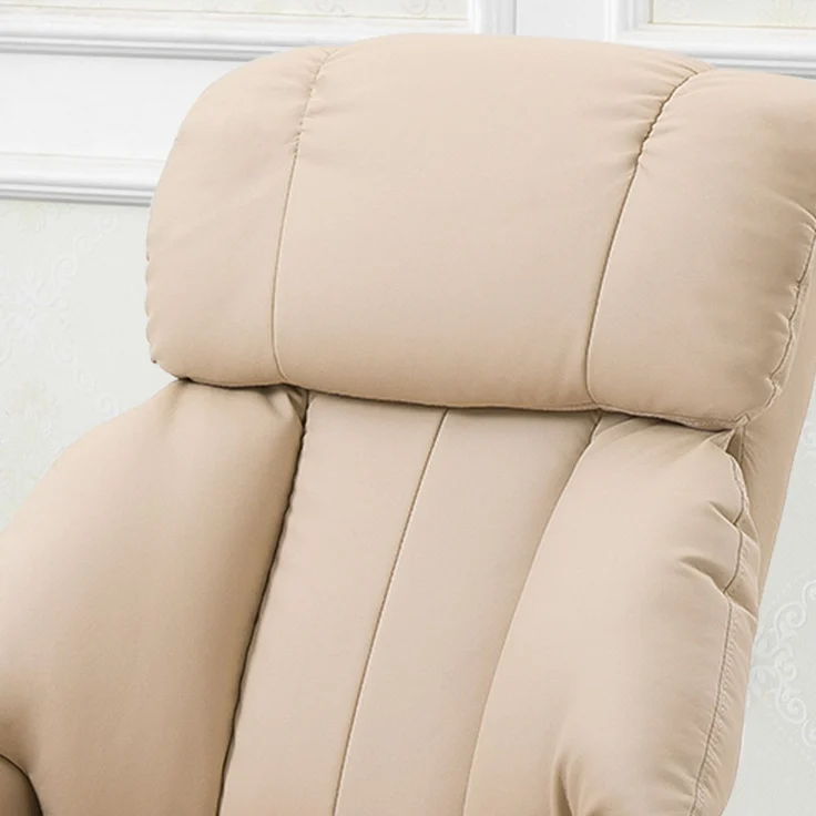 Relaxliege mit Liegefunktion, Massagesessel, Fernsehsessel, Liegesessel, Ergonomischer Stuhl mit Hocker, Beige, 76 x 80 x 102 cm--Cremeweiß--76x80x102cm--YOUDENOVA – Bild 8