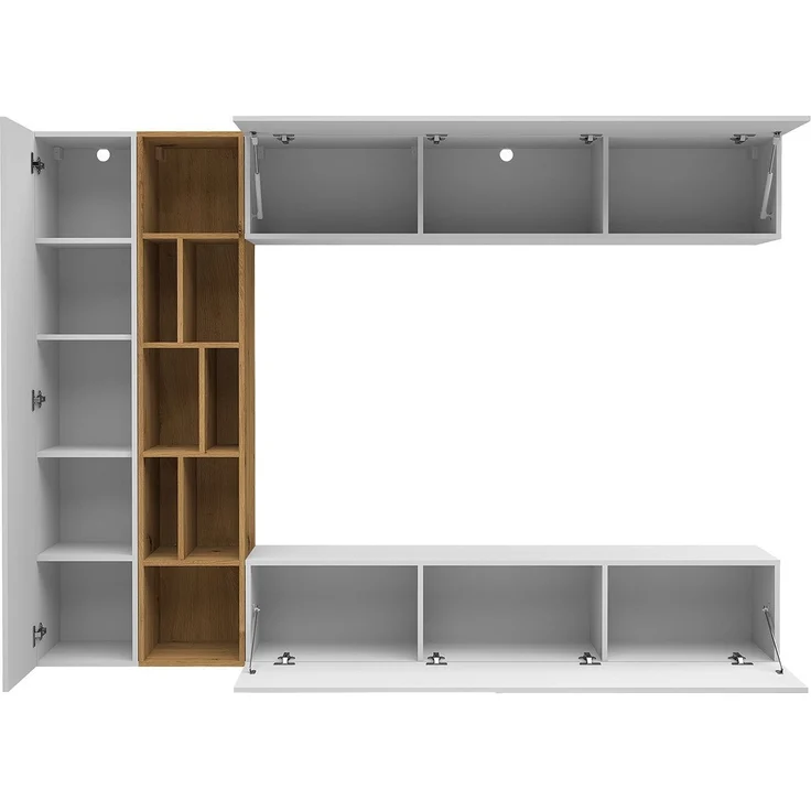 Wohnwand Kodita (Farbe: Cashmere + Eiche Cremona) – Bild 2