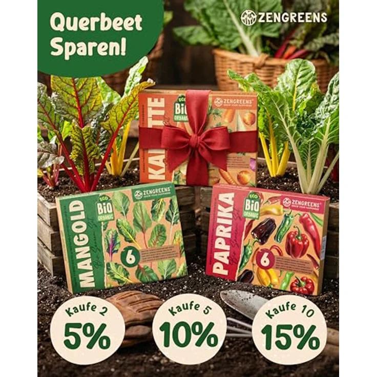 ZenGreens® - Bio Mangoldsamen im 6er Set - 6 Mangold Samen für den einfachen Anbau im Garten, Balkon oder Hochbeet - Pflanzensamen - Saatgut – Bild 10