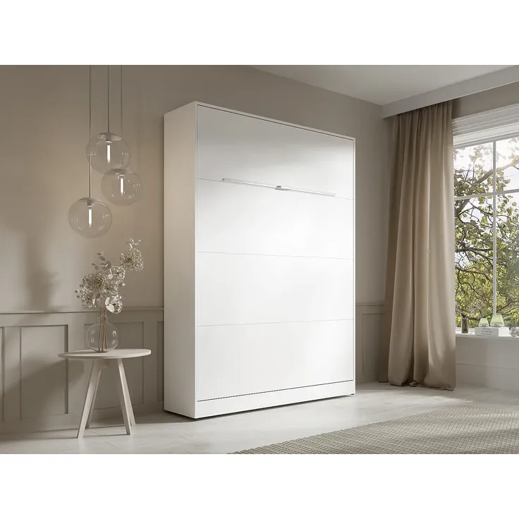 Vente-unique - RAPILI Bett Holz, Platte Weiß - B 50 cm239,2 cm x H 225,2 cm x L 159 cm – Bild 4