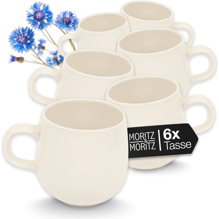 Moritz & Moritz ALHAMBRA Kaffeebecher 6er, Creme