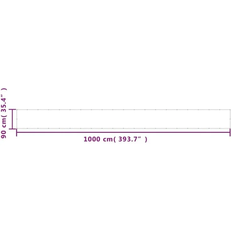 vidaXL Balkon-Sichtschutz Sandfarben 90x1000 cm 100% Polyester-Oxford 4000034 – Bild 6