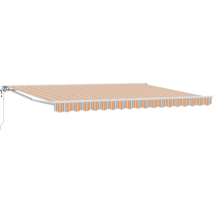 vidaXL Elektrische ausziehbare Markise Orange, Grau, Blau, Weiß 3421095 – Bild 2