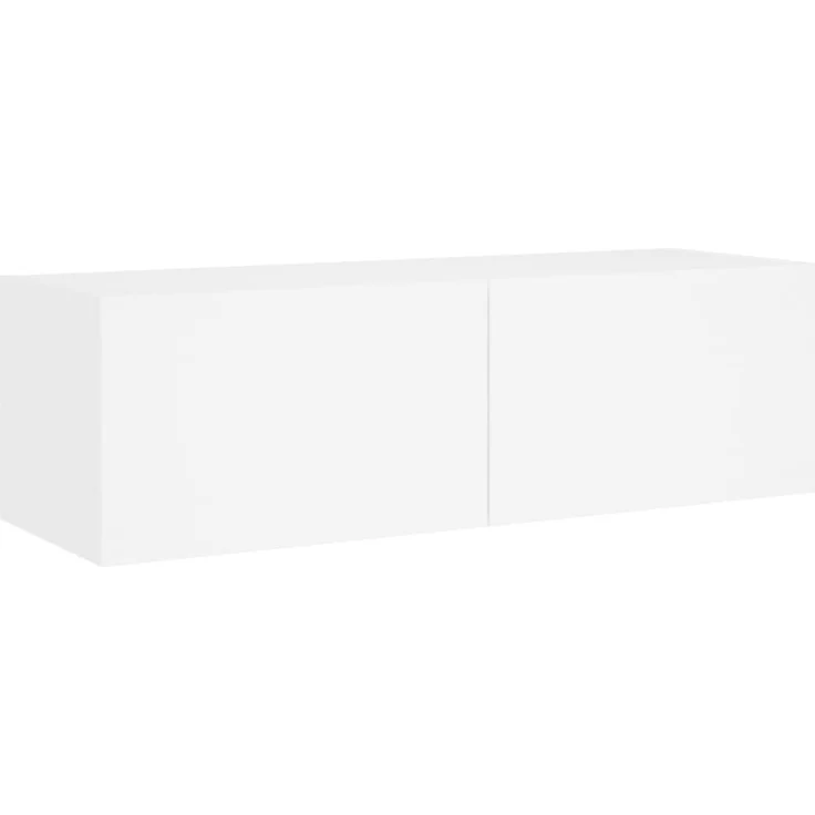 vidaXL 3-tlg. TV-Wohnwand mit LED-Leuchten Weiß 3216874 – Bild 3