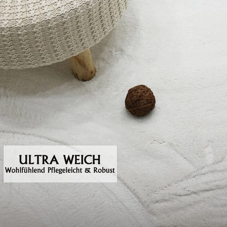 Vimoda Fellteppich Lisa, aus Mikrofaser rutschfeste und warme Oberfläche, Höhe: 16 mm, Teppich Wohnzimmer extra flauschig & weich, dicht, Kinderzimmer – Bild 3