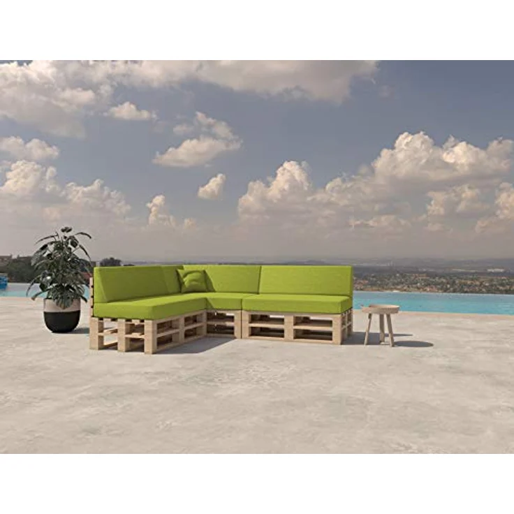 chilly pilley Palettenkissen Gartenkissen Palettenauflage Palettenpolster Indoor Outdoor Waschbar Abnehmbar Sitzkissen Rückenkissen (8er Set, Grün) – Bild 3