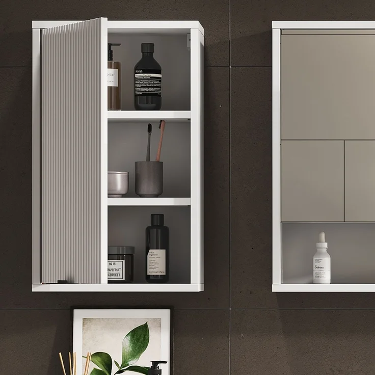 Badezimmer Eliza Weiß 40 x 65 cm mit eine Tür Vicco – Bild 5