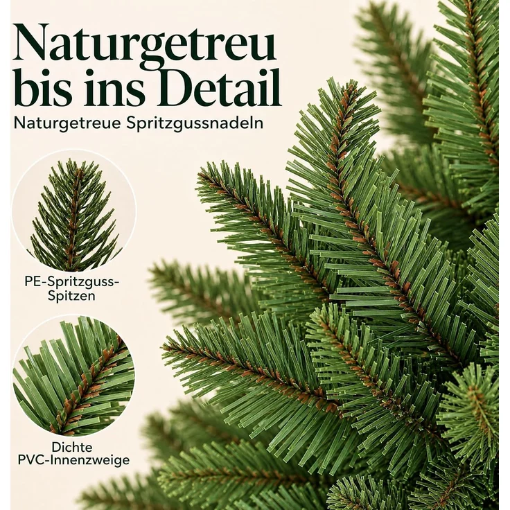 Relaxdays Künstlicher Weihnachtsbaum Nordmanntanne – Bild 4
