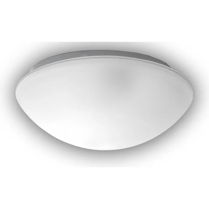 LED Deckenleuchte / Deckenschale rund, Glas satiniert mit Klarrand, Ø 20cm
