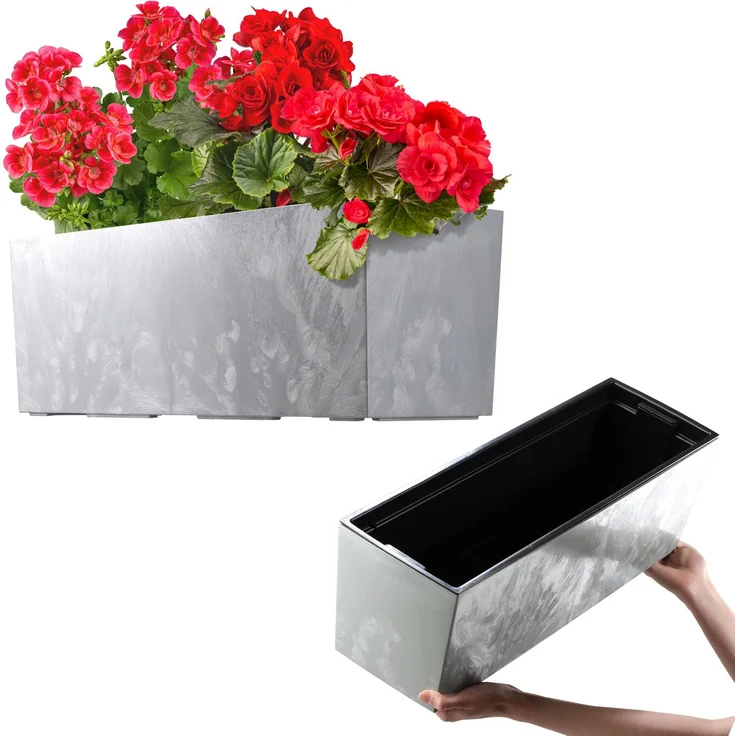 KADAX Blumentopf Blumentopf 56cm Abdeckung mit Einsatz Balkonkasten – Bild 3