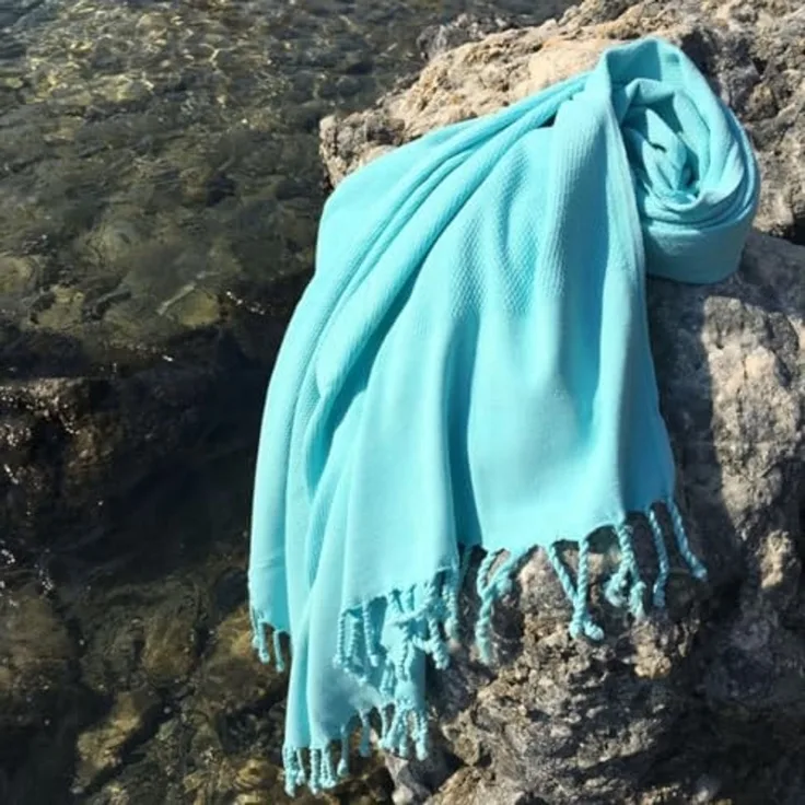 Mijolnir 'Taslanmis - Mint' Fouta (Strandtuch), Minze, 90 x 175 cm