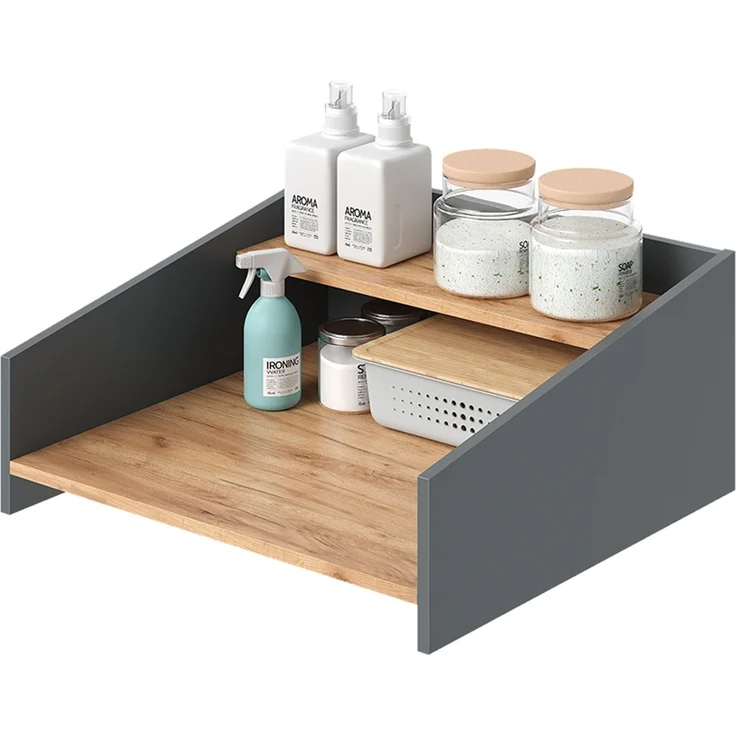 Aufsatzregal Viktor Goldkraft Eiche/Anthrazit 65.6 x 30 cm Vicco – Bild 5