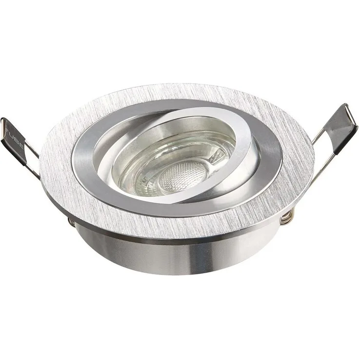 Heitronic Nr. 500591-HE Einbaustrahler DL7801 Rund Alu gebürstet 78mm GU10