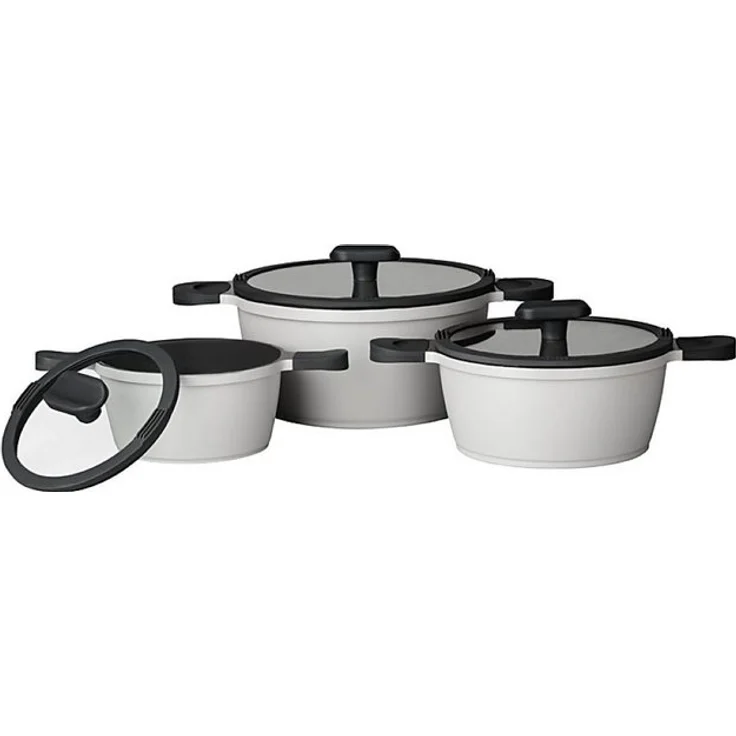 Mulex Topf-Set HAPPINESS GREYLINE Topfset 6tlg, Aluguss – Bild 4