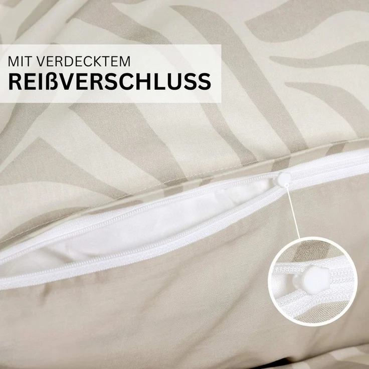 Esprit Bettwäsche SALMLO Bettwäsche, Baumwolle, 1 teilig, 155x220 cm in Beige – Bild 2