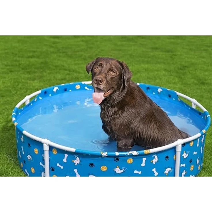 Bestway Schwimmbecken für Haustiere über dem Boden Blau 122x30,5 cm 42035756 – Bild 5