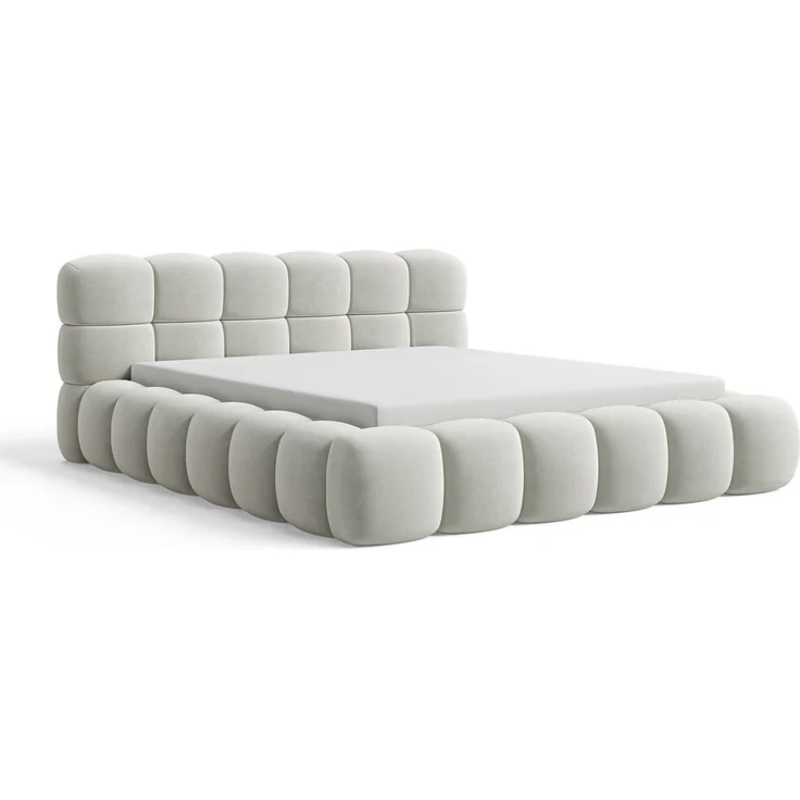 Chilly Möbel Polsterbett Stone Samt Stoff 180x200 cm mit Stauraum Velluto 02 – Bild 3