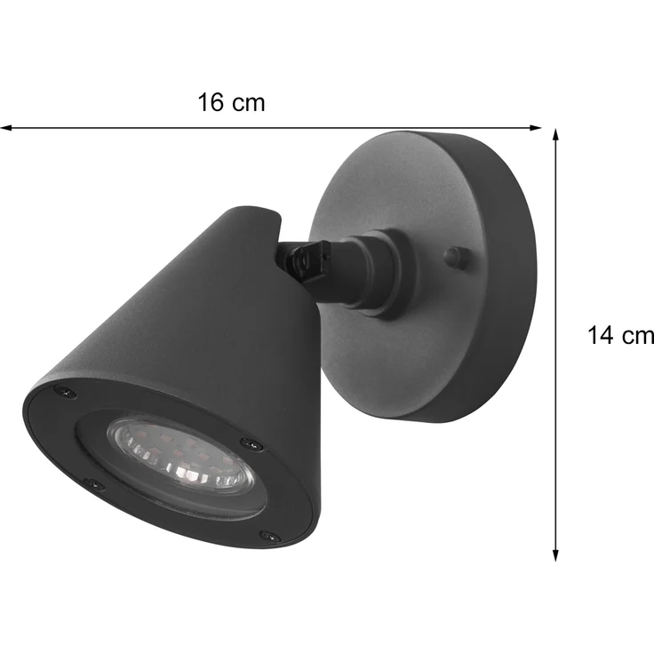 Trio Leuchten Außen-Wandleuchte Kaveri GU10 anthrazit – Bild 4