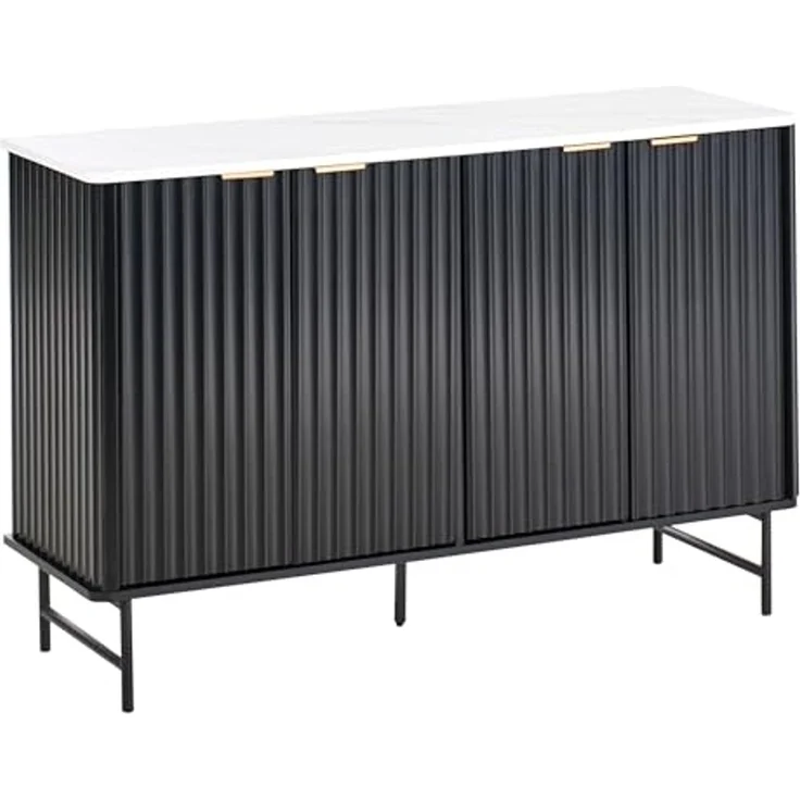 Schrank GLASTONBURY Marmor Optik Schwarz – Bild 1