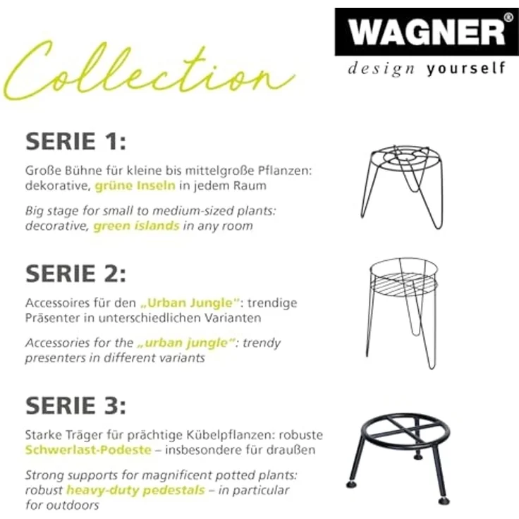 Wagner Pflanzenständer Hairpin Style schwarz Ø 15 cm – Bild 6