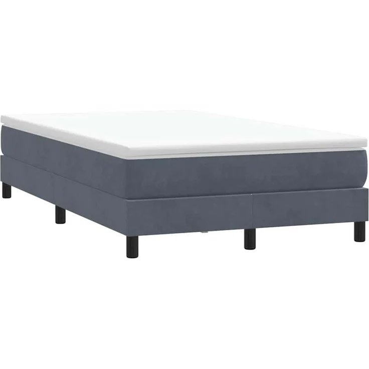 vidaXL Boxspringbett ohne Matratze Dunkelgrau 120x220 cm Samt 3315868 – Bild 3