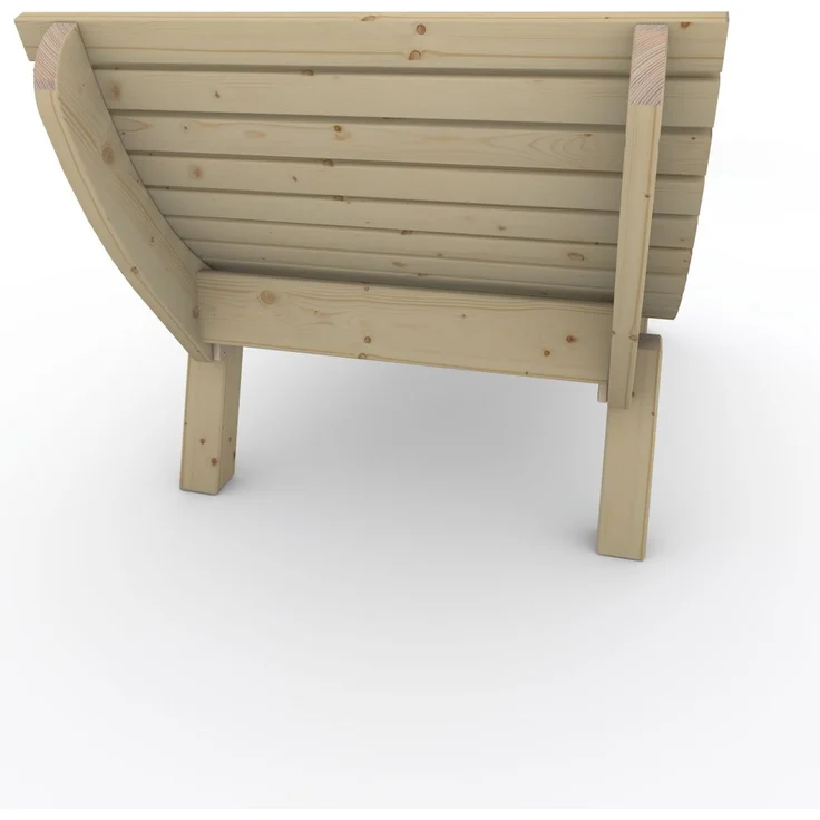 Gartenliege Relaxliege "Liege-Franzi" (Fichte) Breite 70cm Einstiegshöhe 50cm mit Füßen – Bild 5