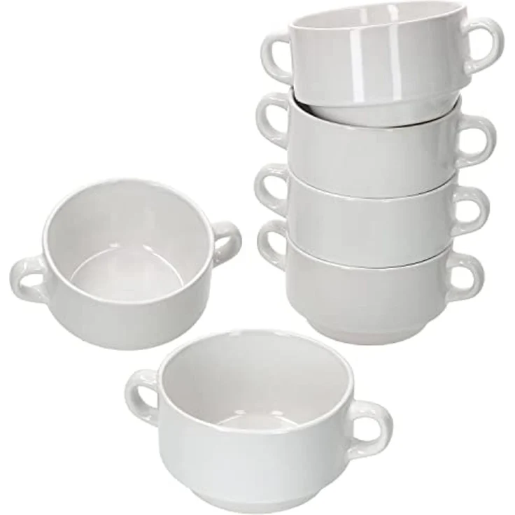 MamboCat Suppenschüssel 6er Set Stiva Suppenschale weiß 250 ml, Porzellan – Bild 2