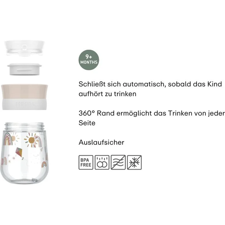 Mepal MIO 360° Trinklernbecher 300 ml Sunshine & Rainbow (2025) – Bild 3