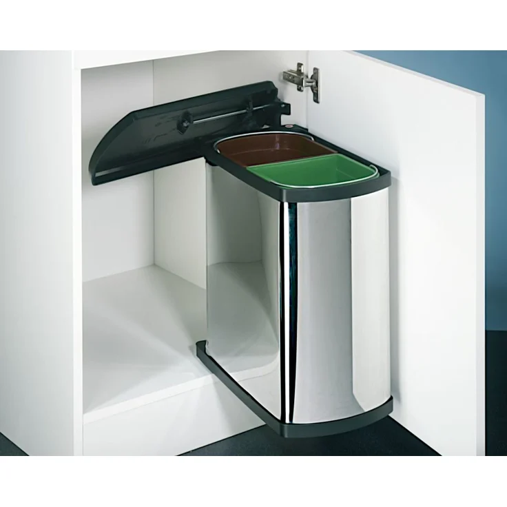 HAILO Abfallsorter 16 (2x8) Liter DUO-3416 ab 45 cm Schrankbreite, weiß – Bild 9