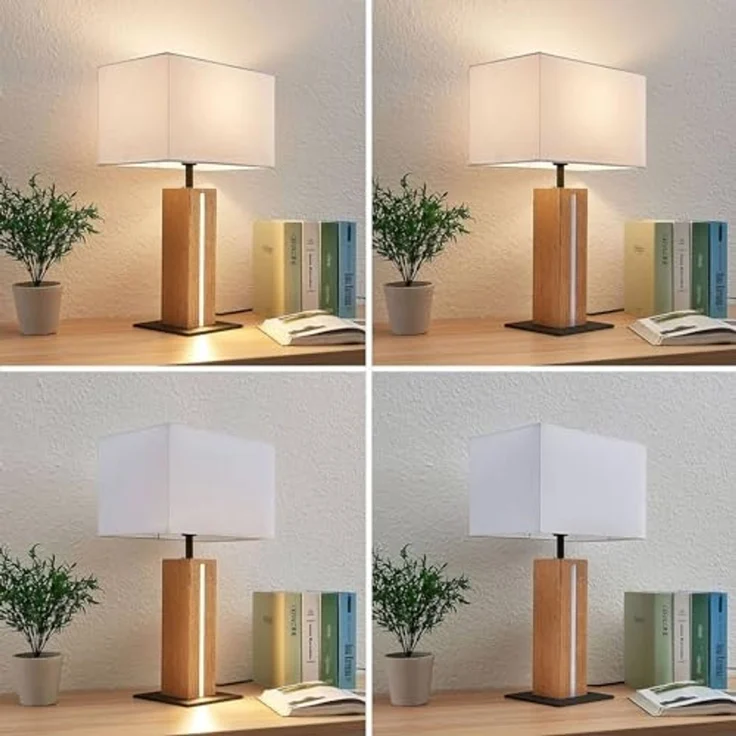 Lindby Tischleuchte Garry, Enthalten, 1 x 60 W E27 (exkl) + 1 x 5 W LED (inkl) – Bild 5