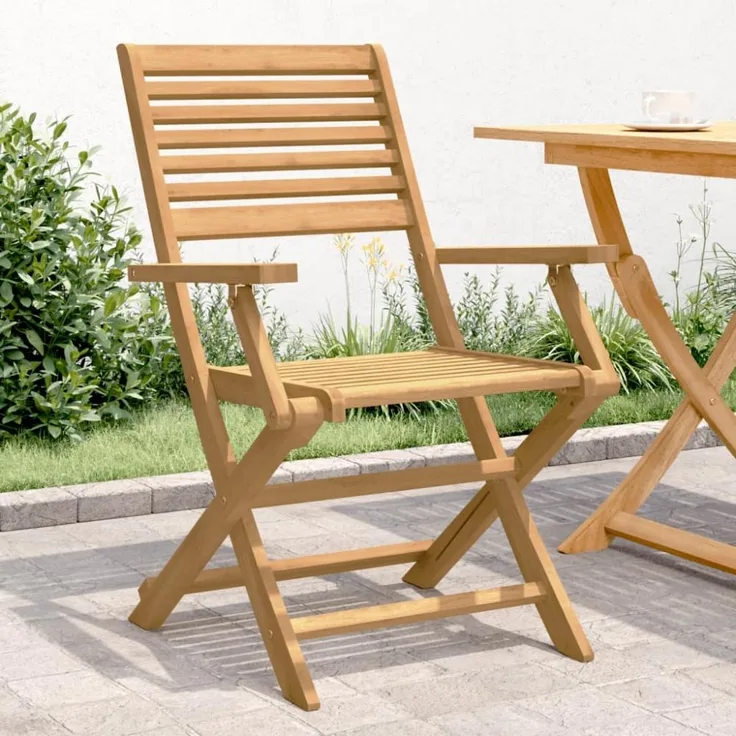 vidaXL Gartenstühle 4 Stk. Klappbar 54,5x61,5x86,5cm Massivholz Akazie 365738