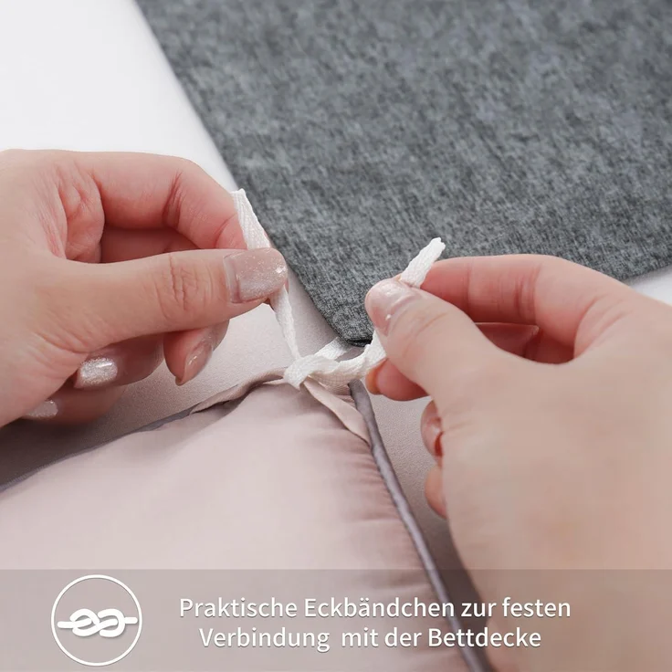 Bettwäsche Set 155x220 Schwarz Blumen Mikrofaser Reißverschluss Bügelfrei – Bild 6