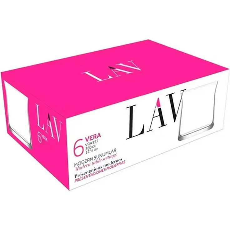 LAV Vera Trinkgläser Set – 3-teilig, 360 ml – Transparent, Spülmaschinenfest – Bild 4