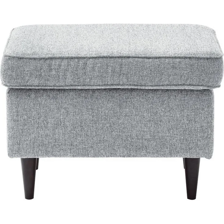 Hocker OMADO Polsterhocker Sitzhocker Stoff grau 63 cm