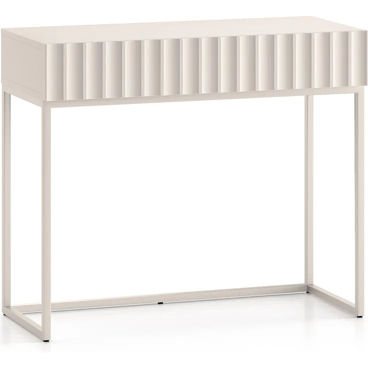 Selsey 'Derriva' Schminktisch mit Schublade, hellbeige, ca. 78 x 92 x 40 cm